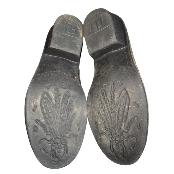 Fly London Duke Brown Suede Distressed Leather Slouch Ankle Boots Sz EU40/US8.5 - Picture 7 of 10